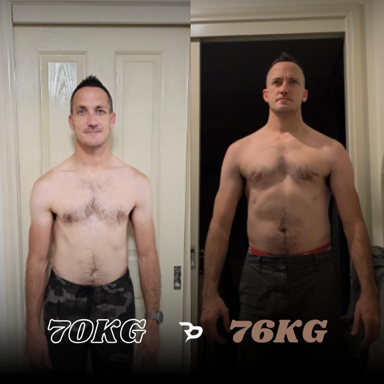 Client transformation, +6 kg