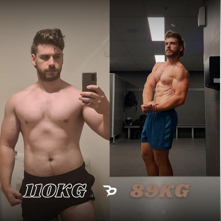 Client transformation, −21 kg