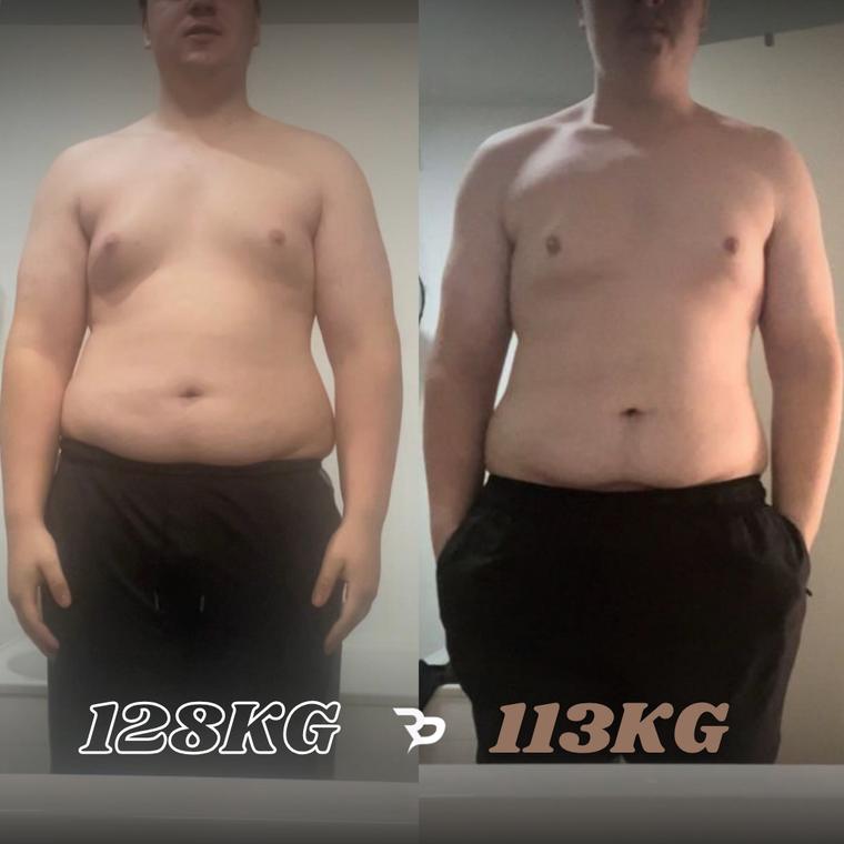Client transformation, −15 kg