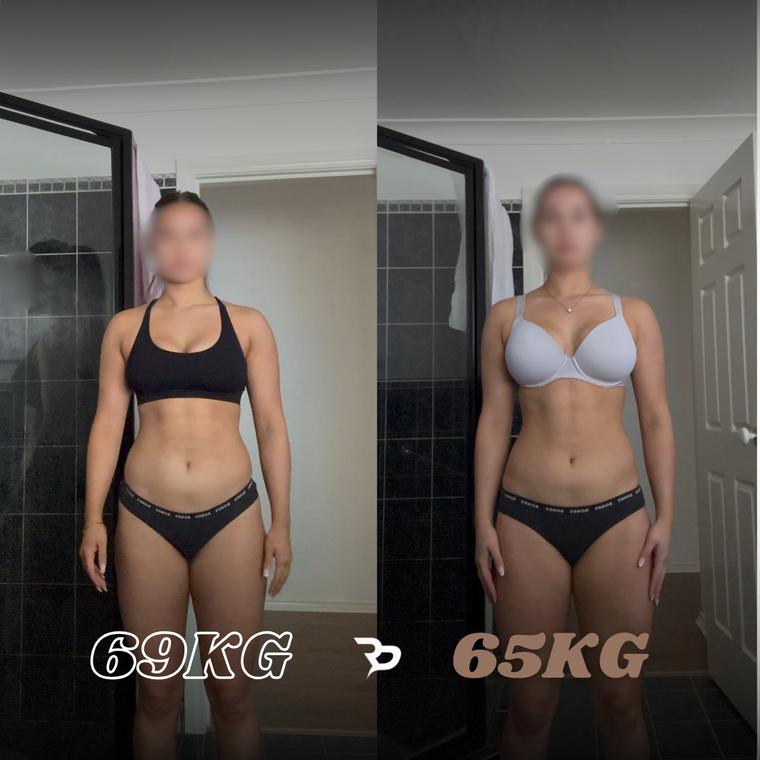 Client transformation, −4 kg